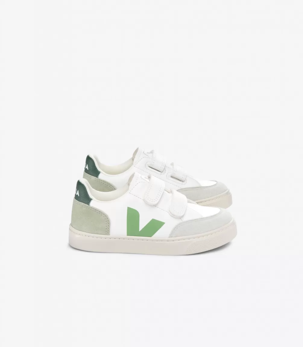 Kids VEJA V-12<V-12 LEATHER EXTRA WHITE MULTICO CLAY