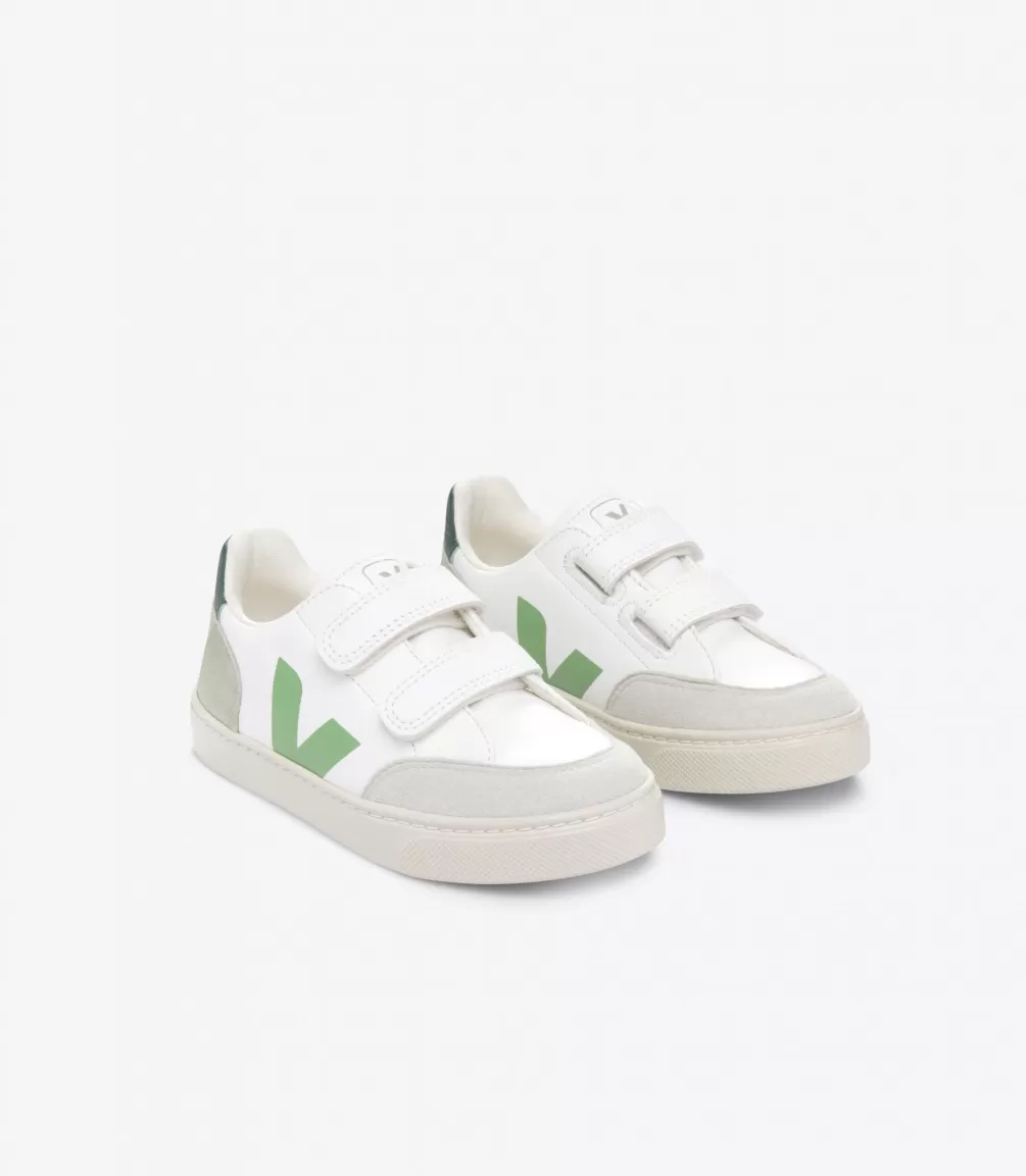 Kids VEJA V-12<V-12 LEATHER EXTRA WHITE MULTICO CLAY