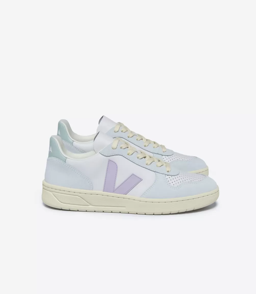 Women VEJA V-10 | V-10<V-10 LEATHER GRAVEL PARME MENTHOL