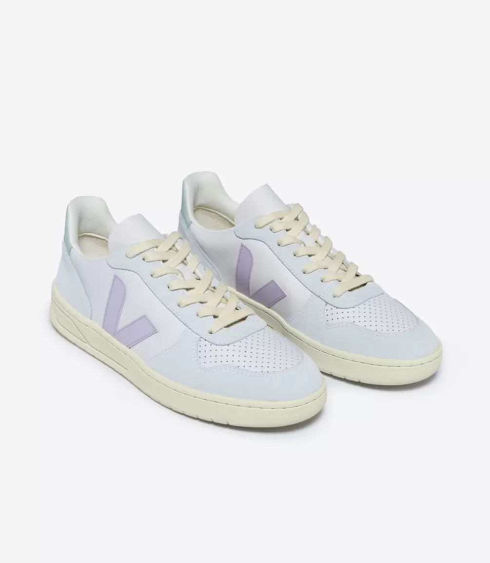 Women VEJA V-10 | V-10<V-10 LEATHER GRAVEL PARME MENTHOL