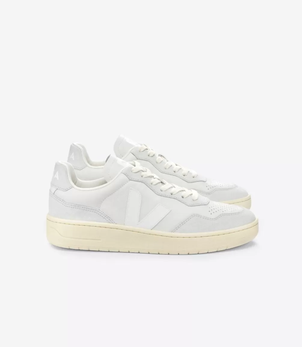 Women VEJA V-90 | V-90<V-90 LEATHER GRAVEL WHITE