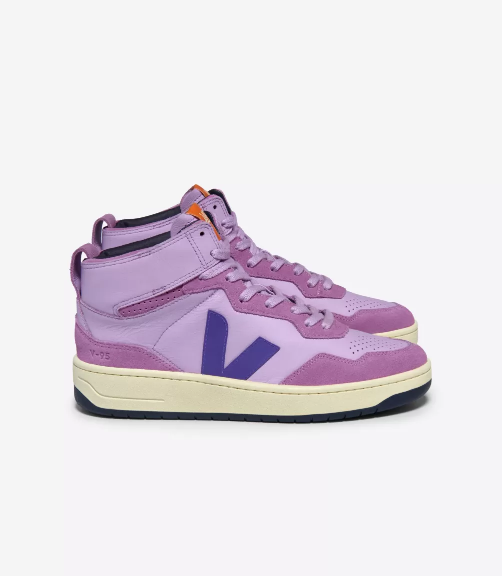 Women VEJA V-95<V-95 LEATHER ORCHID PURPLE