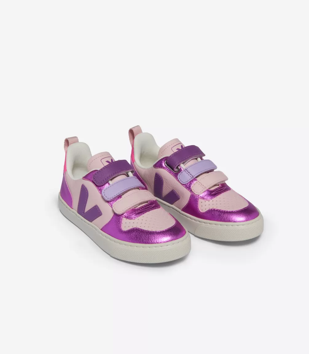 Kids VEJA V-10<V-10 LEATHER PETALE MULTICO COSMOS