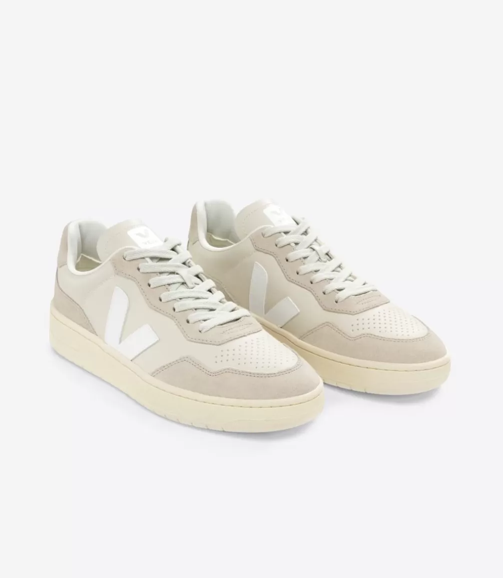 Women VEJA V-90 | V-90<V-90 LEATHER PIERRE WHITE