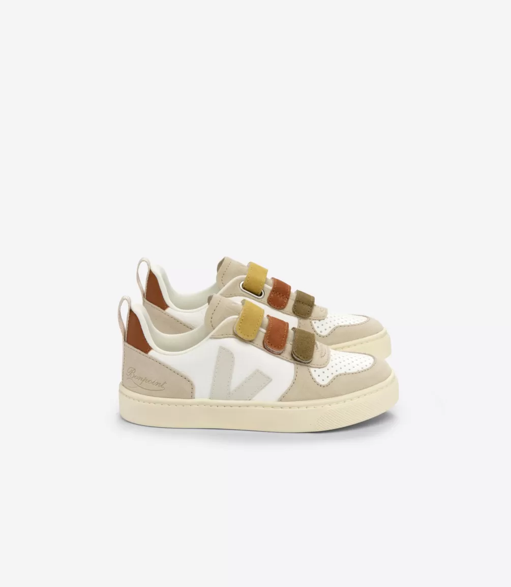 Kids VEJA Collab | V-10<V-10 LEATHER X BONPOINT MULTICO ALMOND