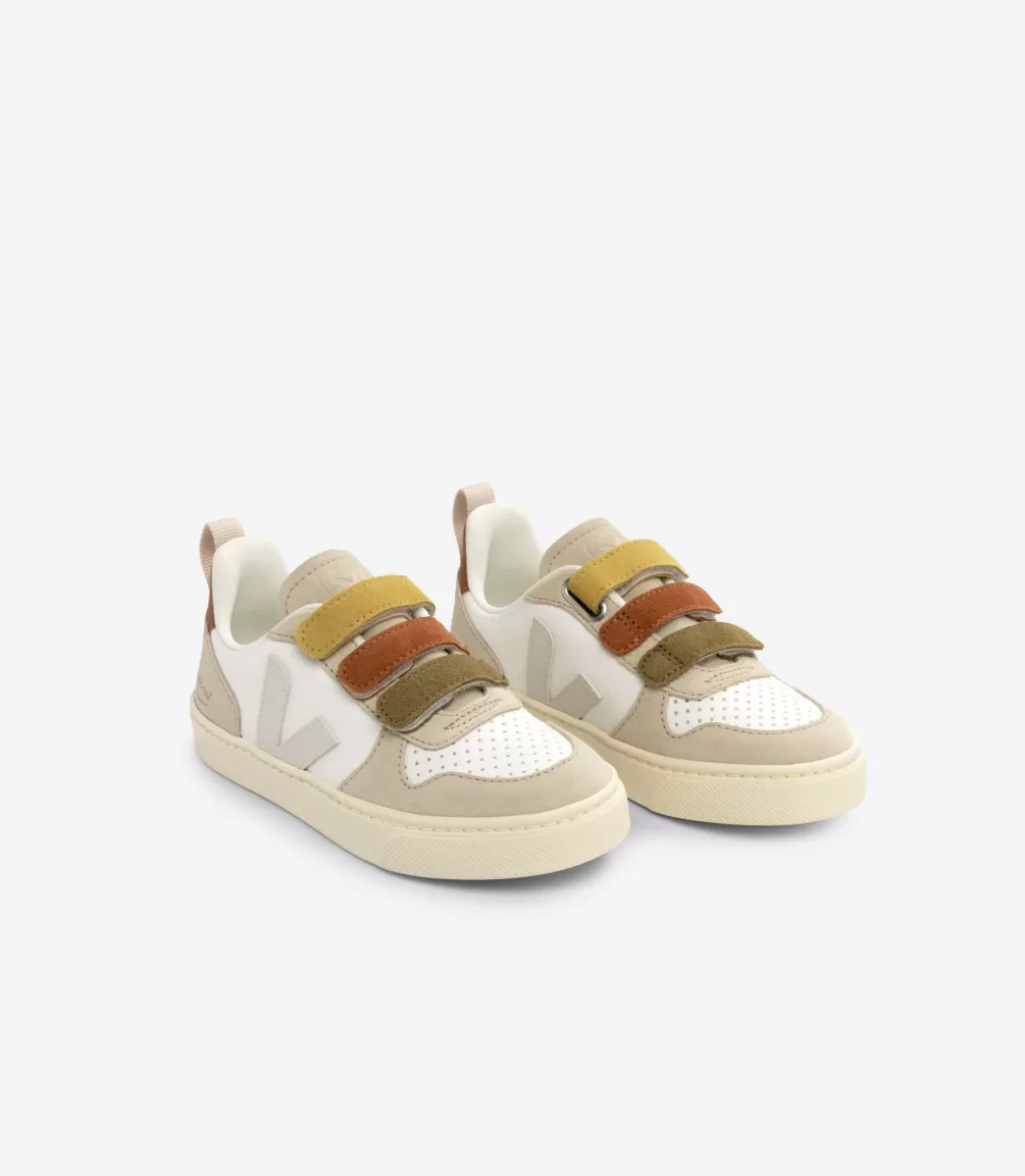 Kids VEJA Collab | V-10<V-10 LEATHER X BONPOINT MULTICO ALMOND