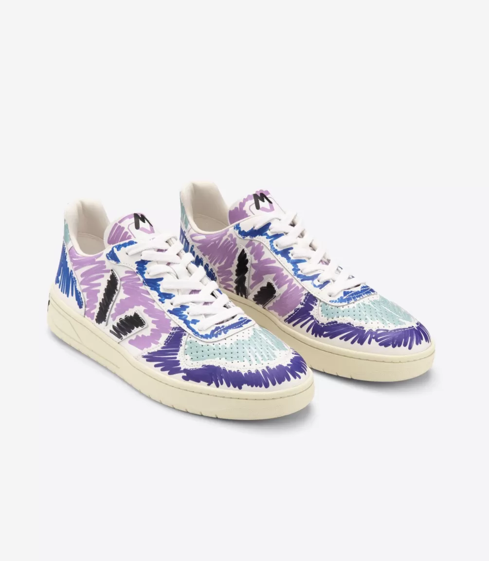 VEJA Adults<V-10 LEATHER X MARNI ORCHID BLACK