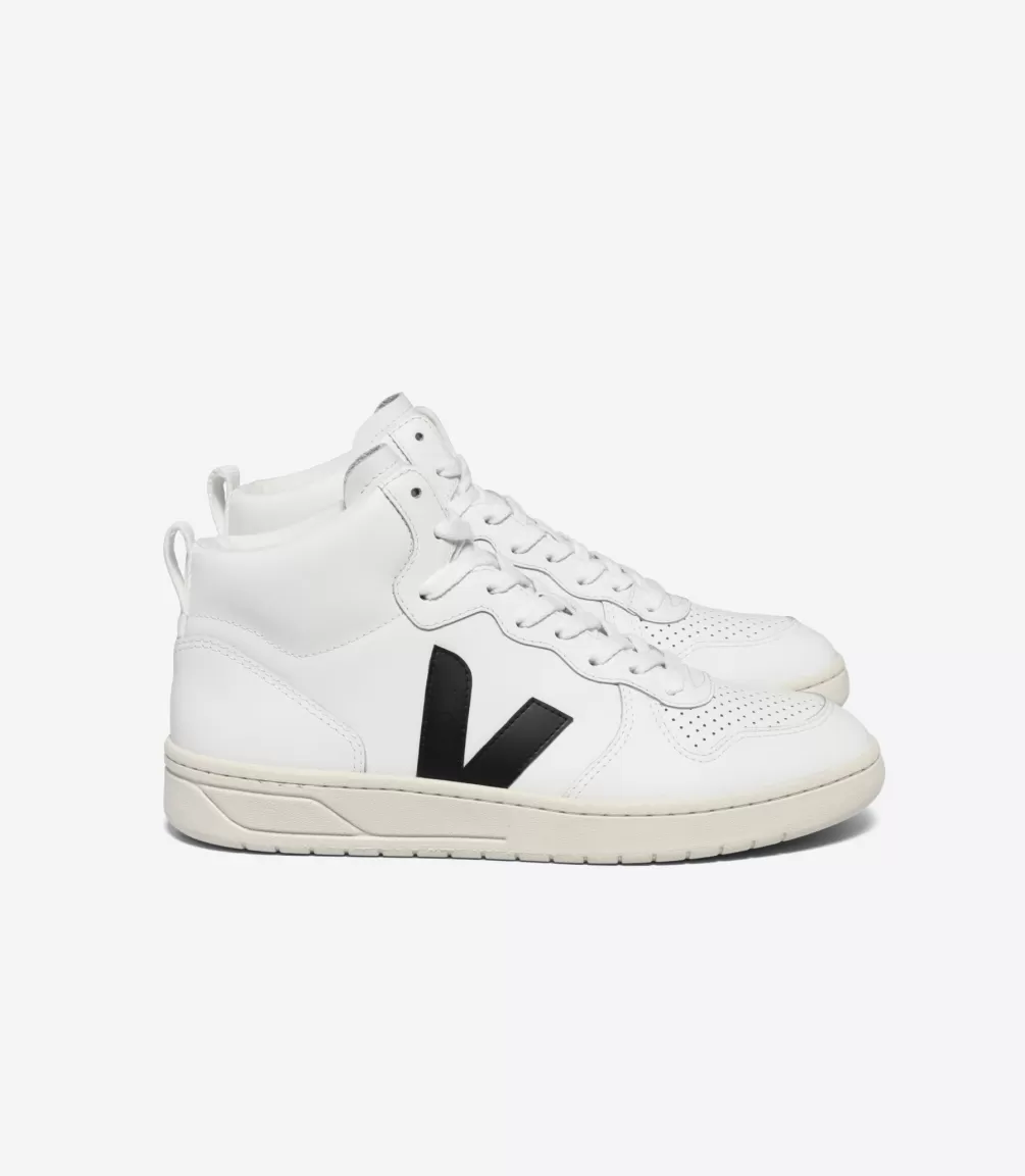 Women VEJA V-15 | V-15<V-15 LEATHER WHITE BLACK