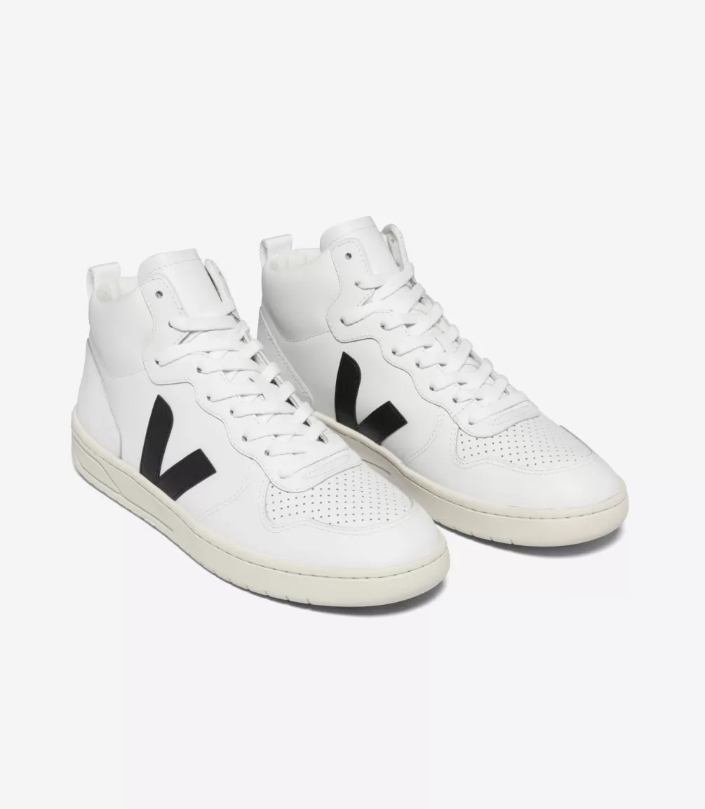 Women VEJA V-15 | V-15<V-15 LEATHER WHITE BLACK