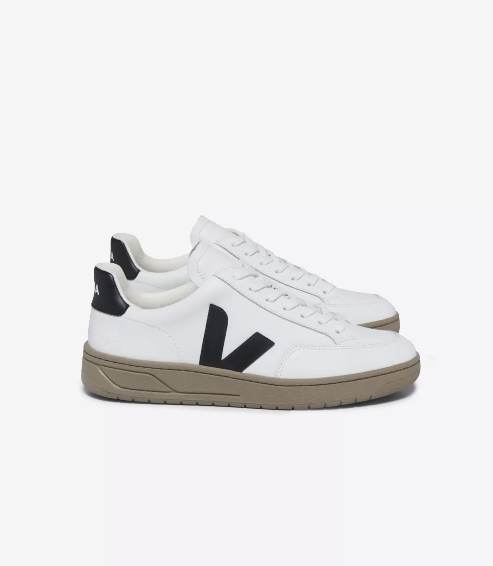 Women VEJA V-12 | V-12<V-12 LEATHER WHITE BLACK DUNE