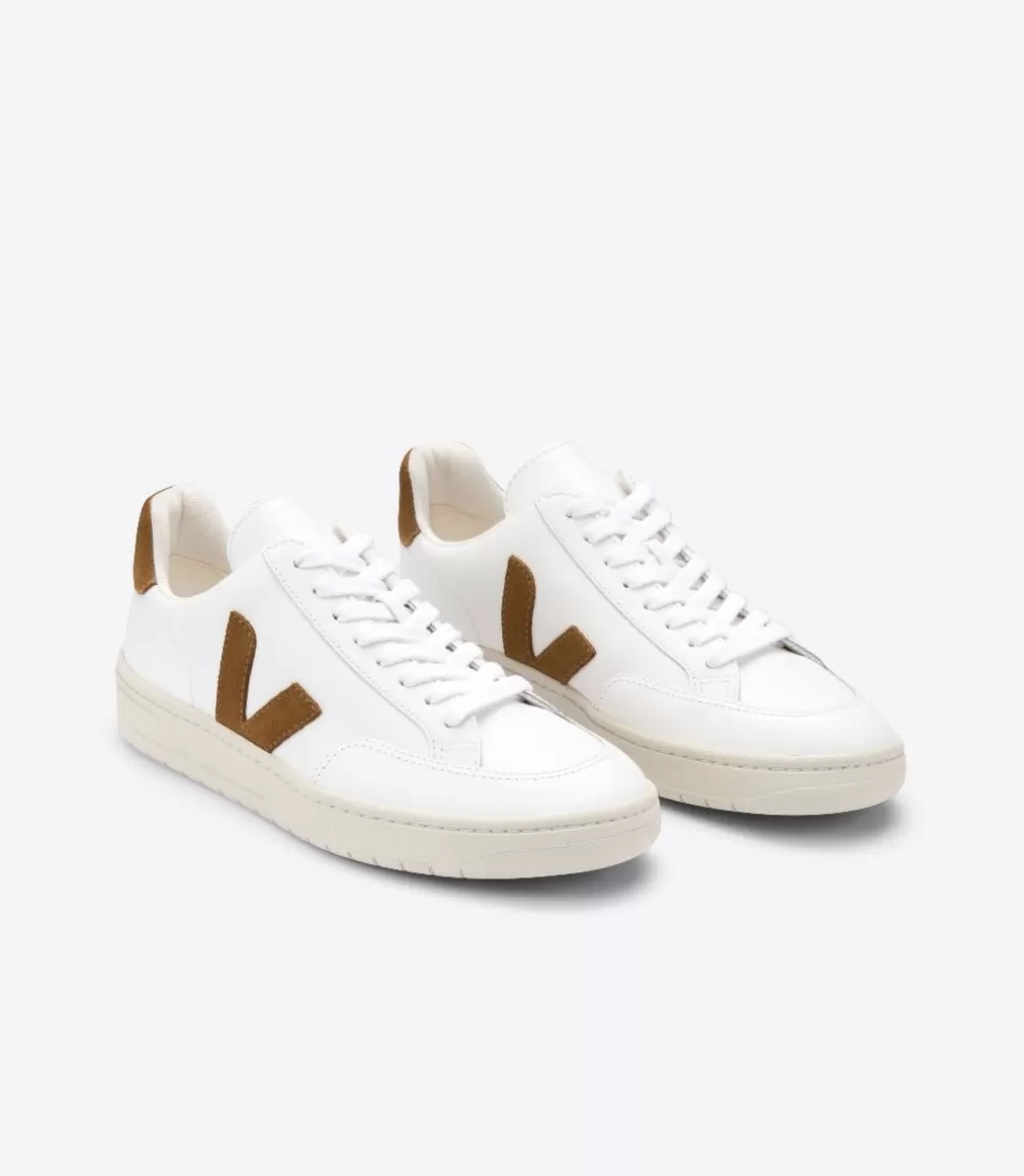 VEJA V-12<V-12 LEATHER WHITE CAMEL