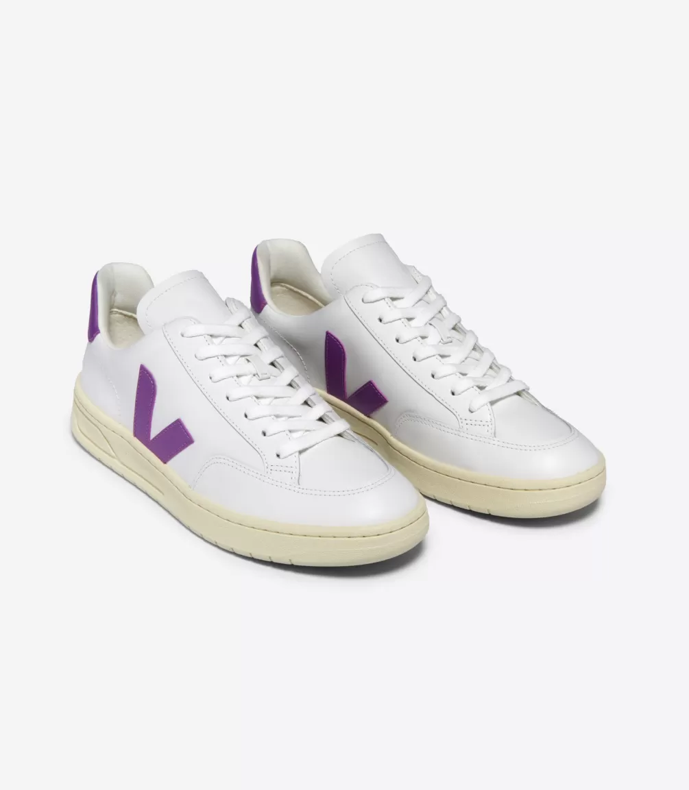 Women VEJA V-12 | V-12<V-12 LEATHER WHITE COSMOS