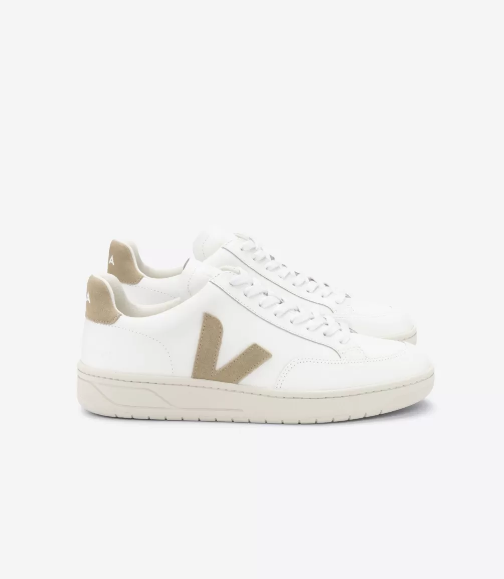 Women VEJA V-12 | V-12<V-12 LEATHER WHITE DUNE