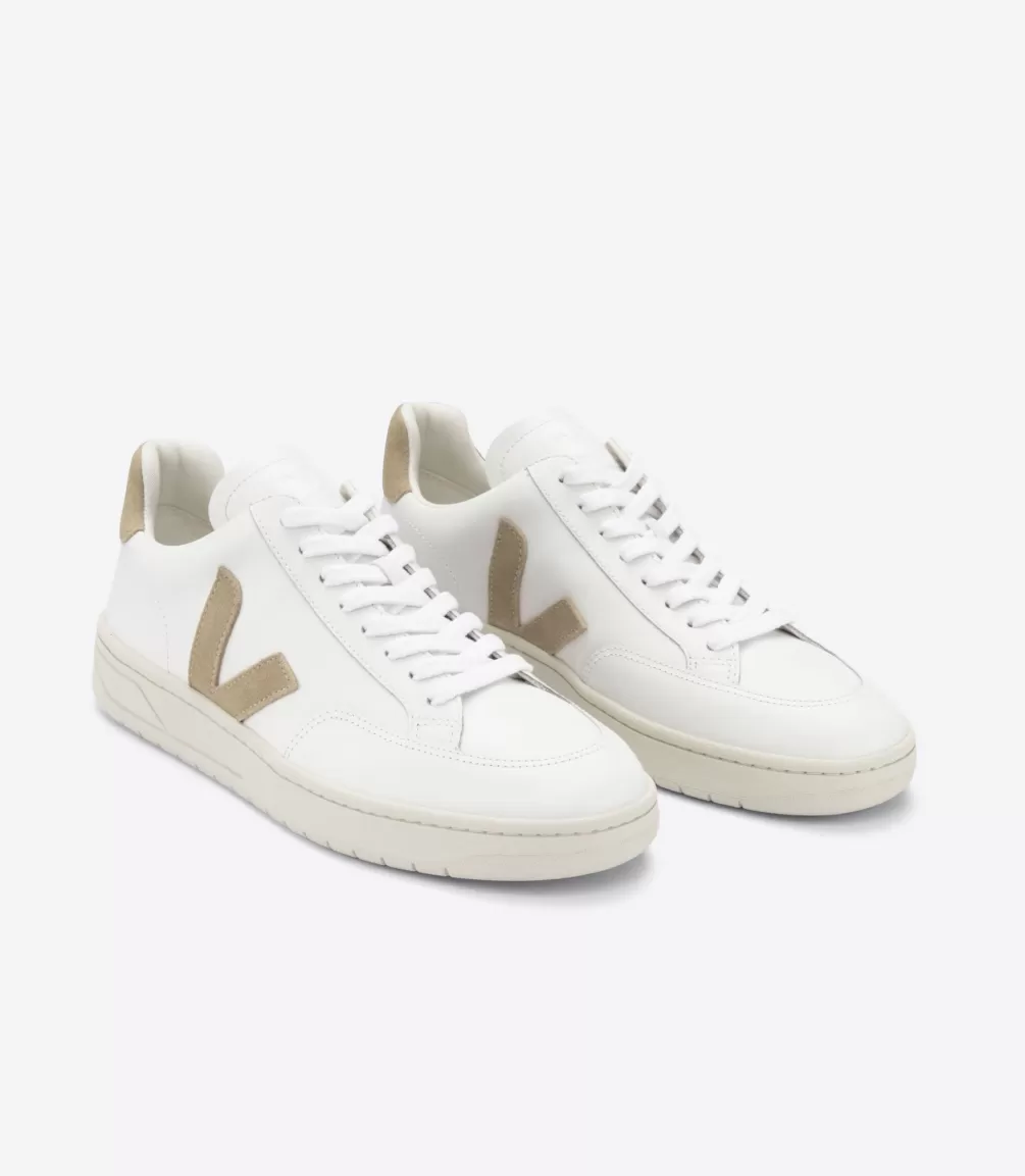 Women VEJA V-12 | V-12<V-12 LEATHER WHITE DUNE