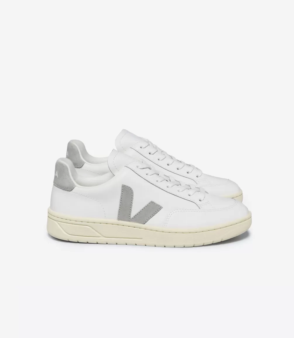 Women VEJA V-12 | V-12<V-12 LEATHER WHITE LIGHT GREY