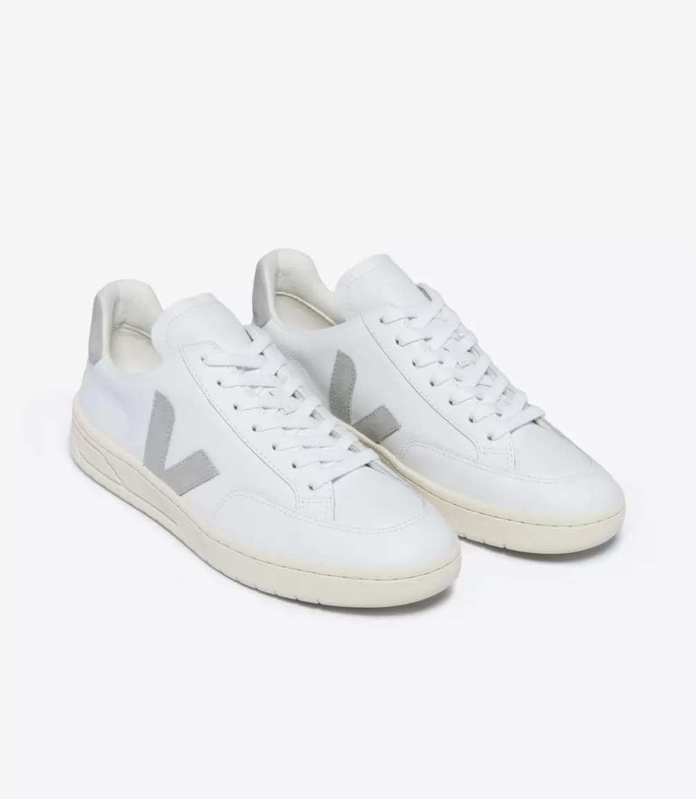 Women VEJA V-12 | V-12<V-12 LEATHER WHITE LIGHT GREY