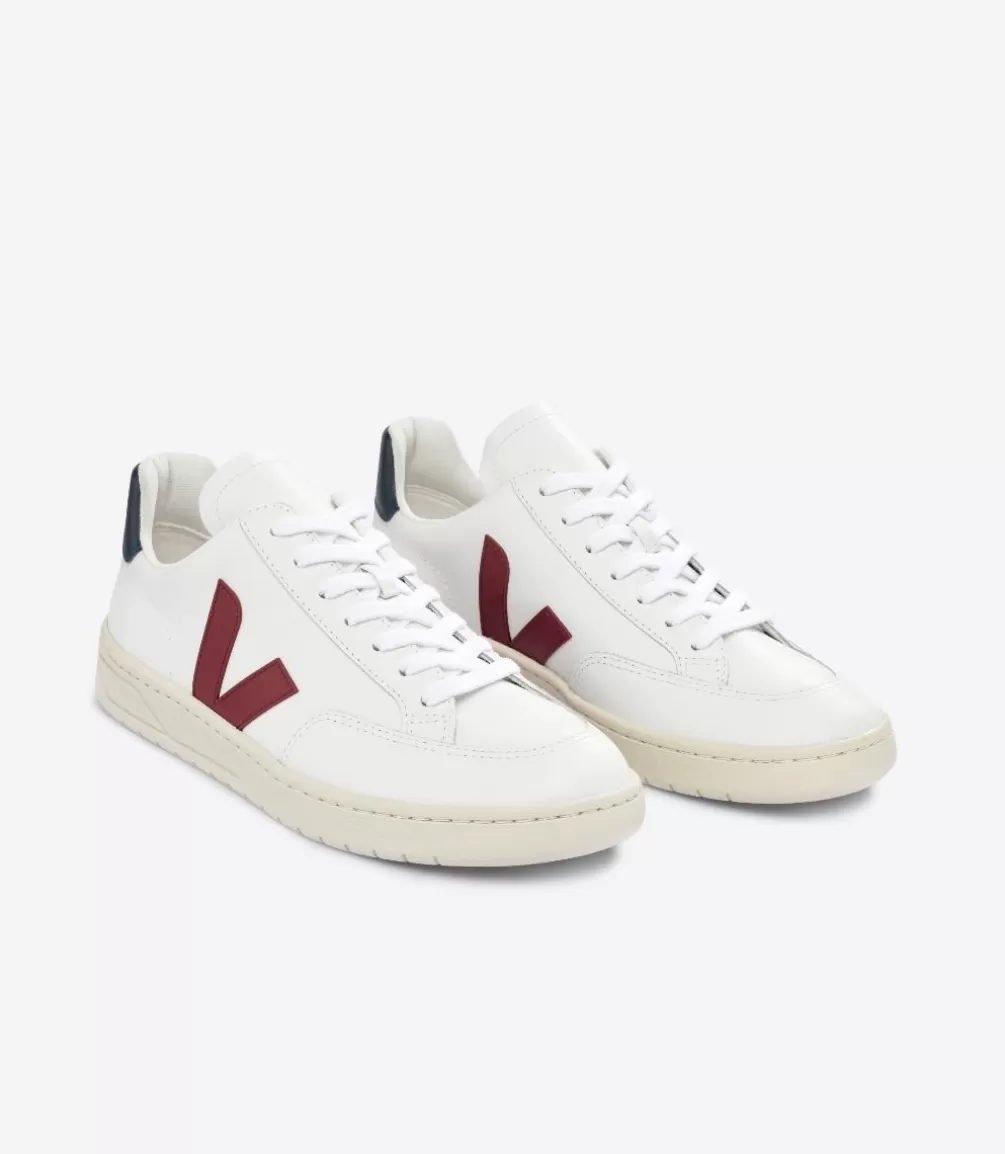 Women VEJA V-12 | V-12<V-12 LEATHER WHITE MARSALA NAUTICO