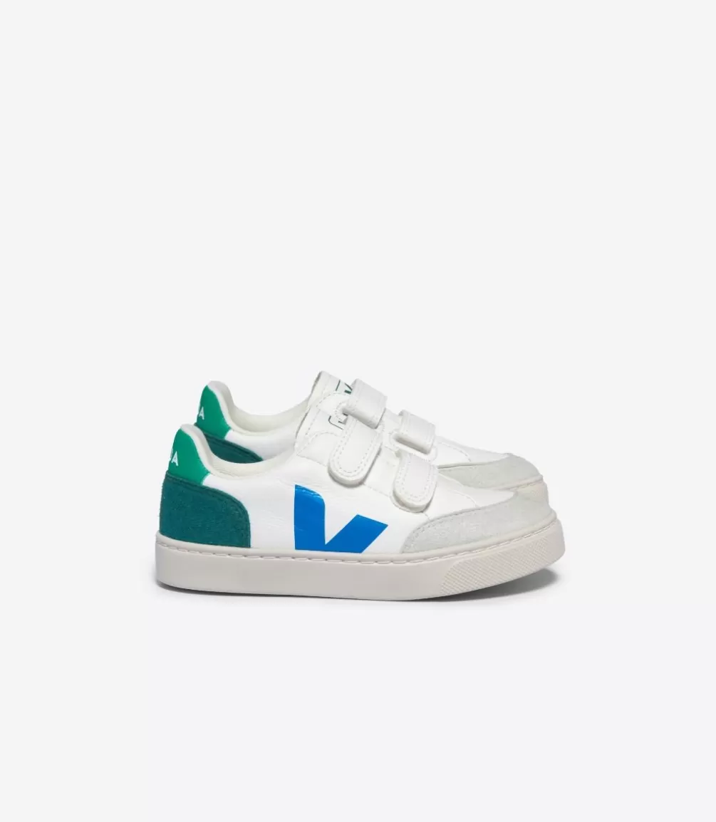 Kids VEJA V-12<V-12 LEATHER WHITE MULTICO BRITTANY