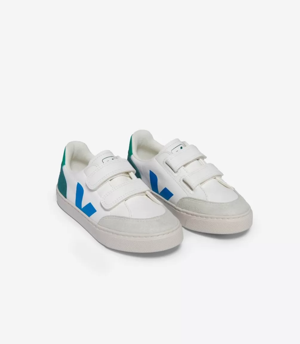 Kids VEJA V-12<V-12 LEATHER WHITE MULTICO BRITTANY