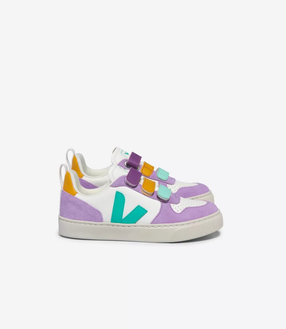 Kids VEJA V-10<V-10 LEATHER WHITE MULTICO FRESHMINT