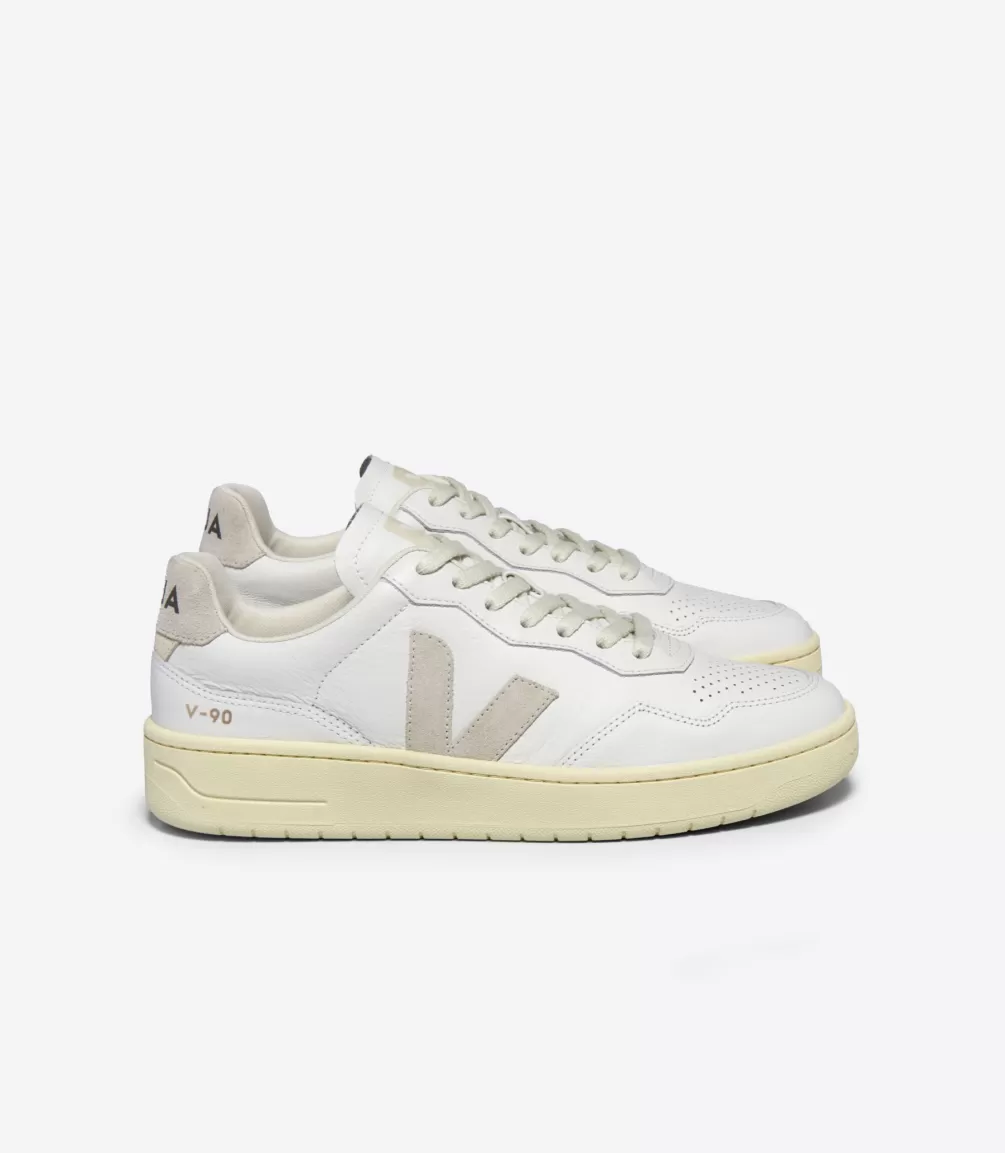 Women VEJA V-90 | V-90<V-90 LEATHER WHITE NATURAL