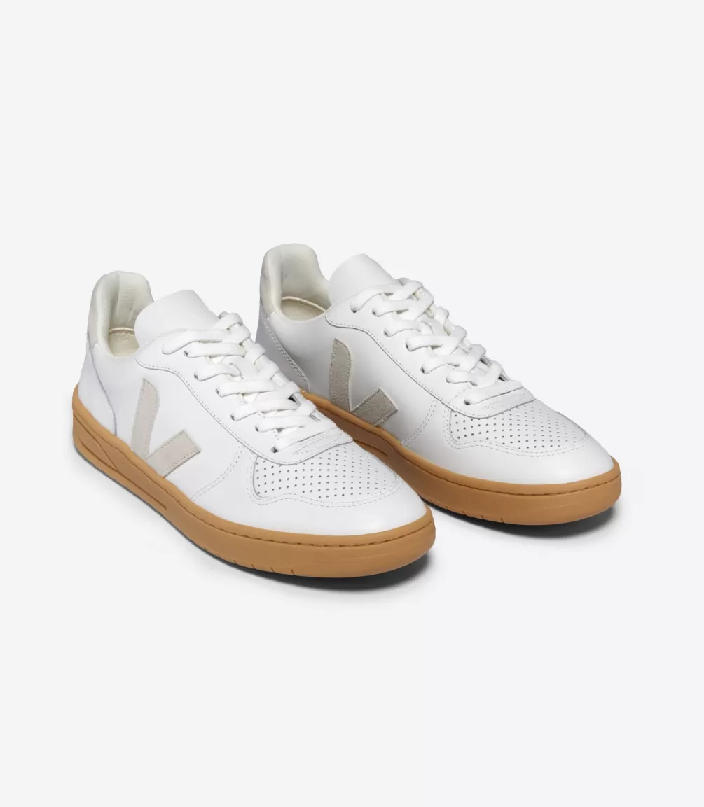 Women VEJA V-10 | V-10<V-10 LEATHER WHITE NATURAL