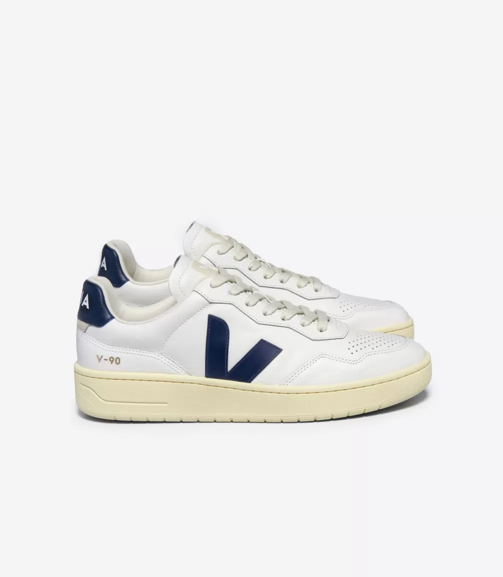 Women VEJA V-90 | V-90<V-90 LEATHER WHITE NAUTICO