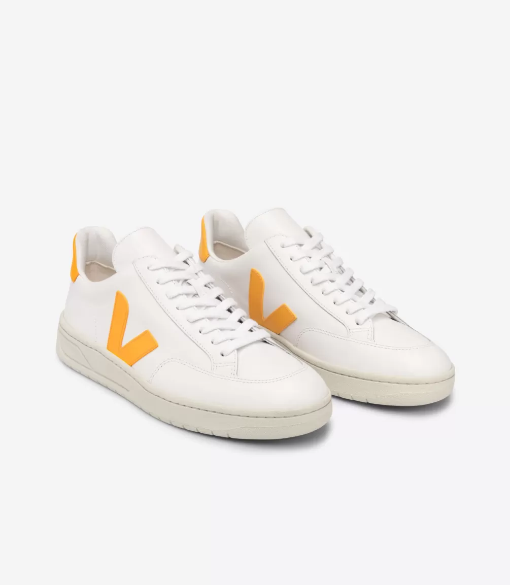 Women VEJA V-12 | V-12<V-12 LEATHER WHITE OURO