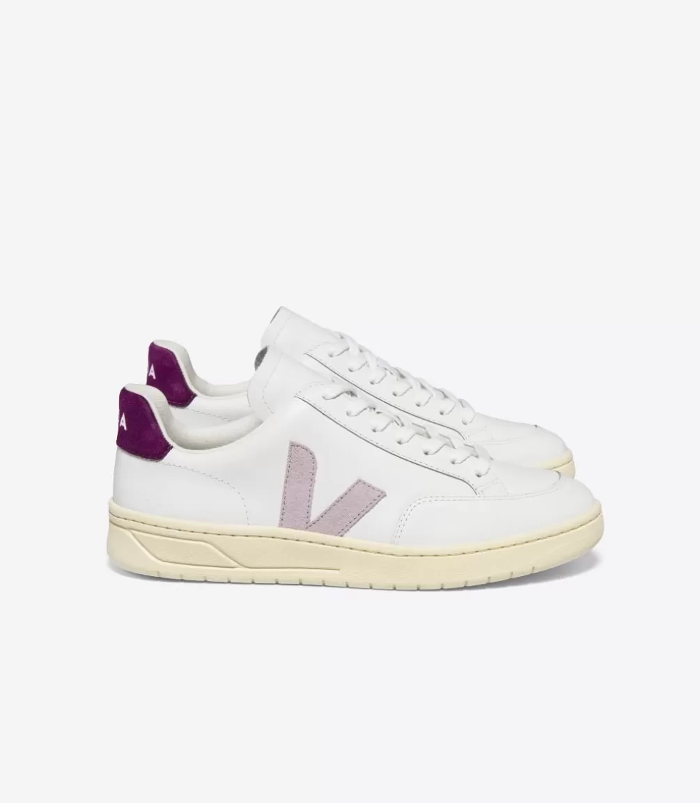 Women VEJA V-12 | V-12<V-12 LEATHER WHITE PARME MAGENTA