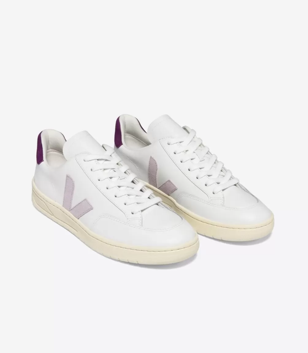 Women VEJA V-12 | V-12<V-12 LEATHER WHITE PARME MAGENTA