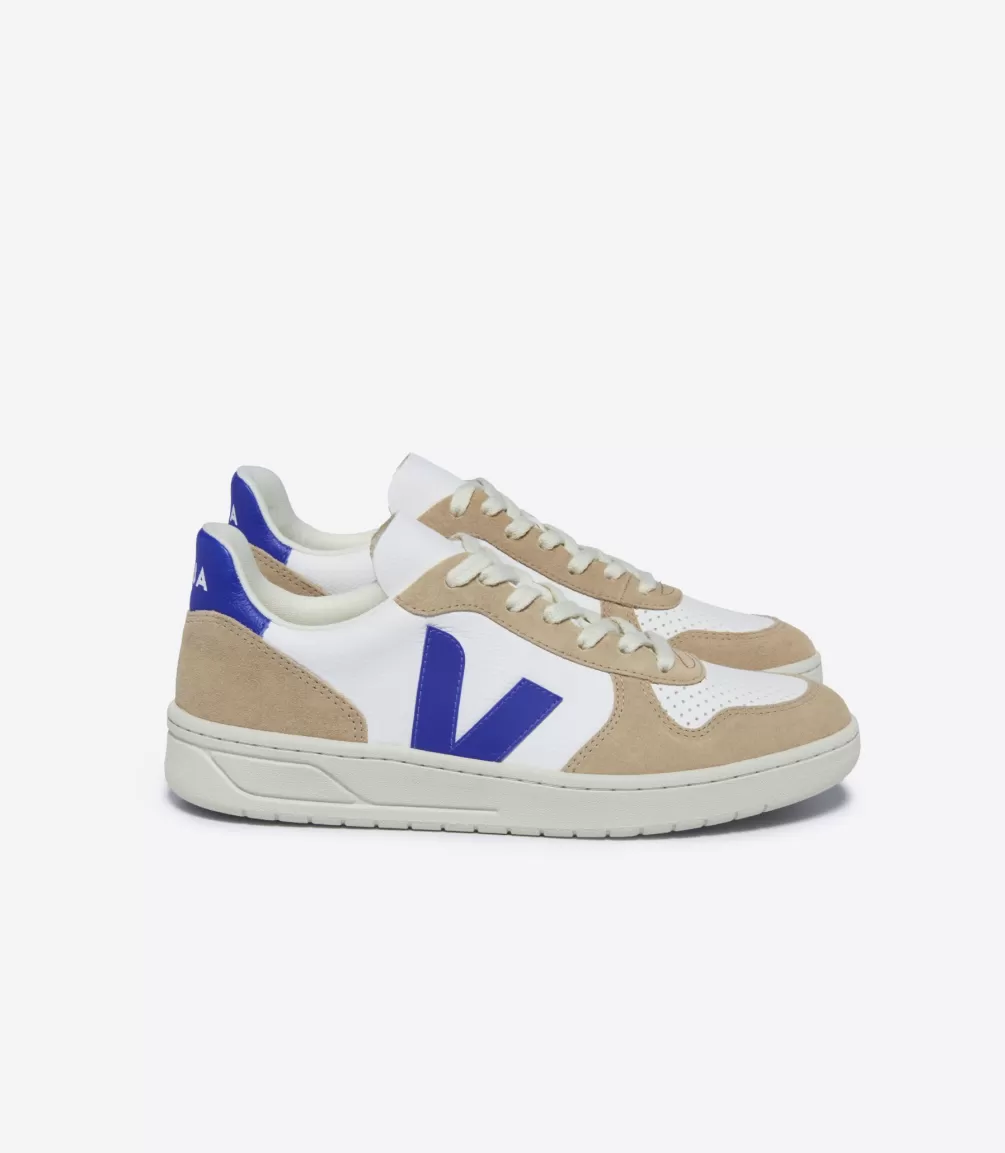 Women VEJA V-10 | V-10<V-10 LEATHER WHITE PAROS SAHARA