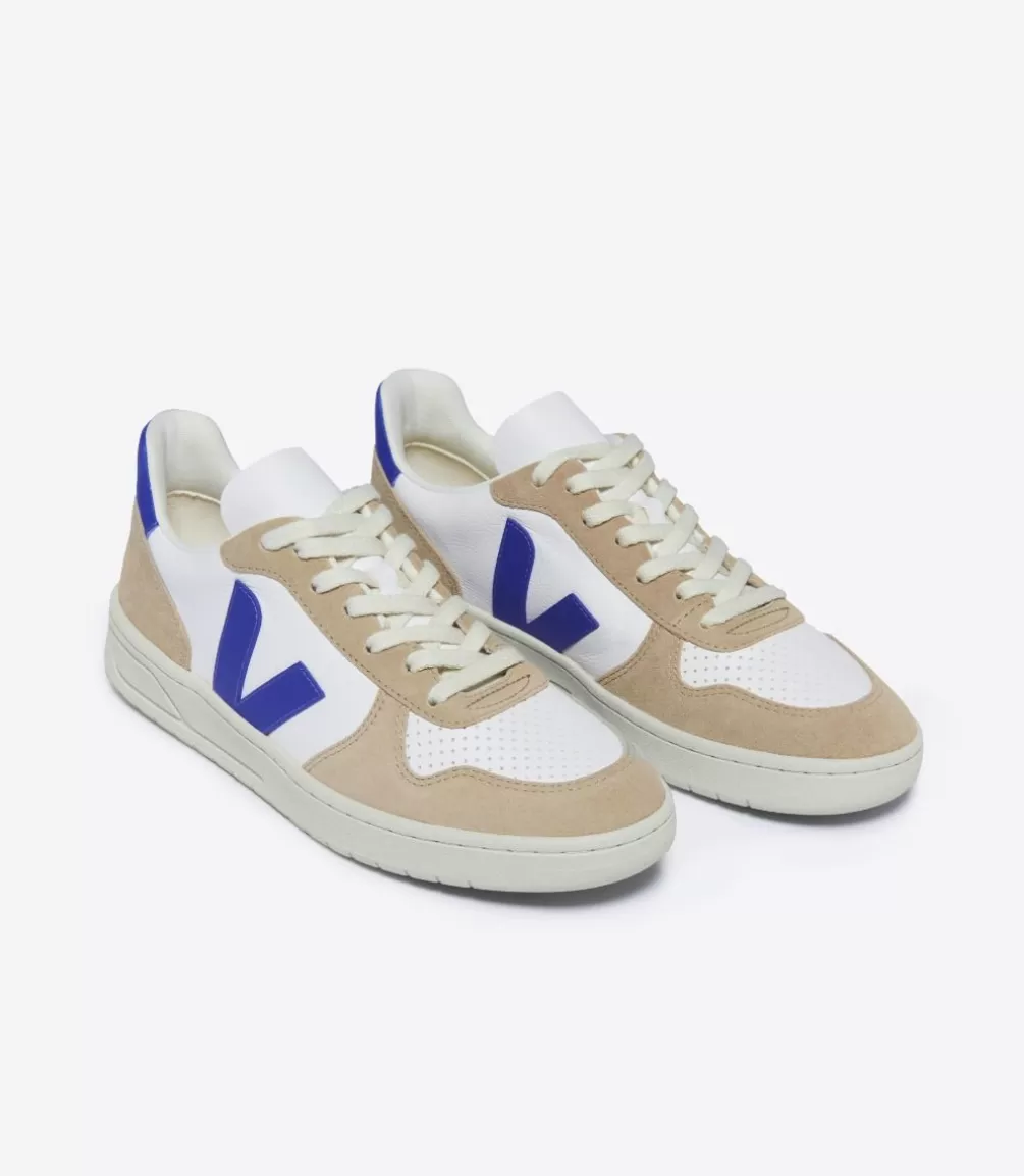 Women VEJA V-10 | V-10<V-10 LEATHER WHITE PAROS SAHARA