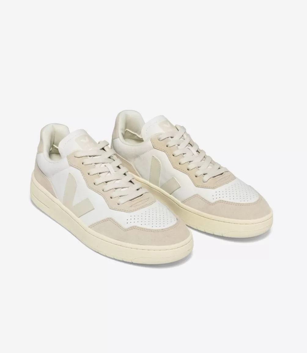 Women VEJA V-90 | V-90<V-90 LEATHER WHITE PIERRE