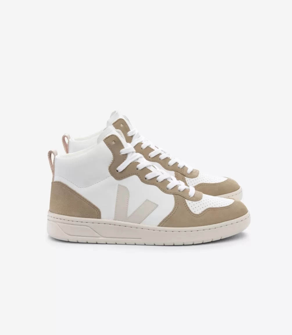 Women VEJA V-15 | V-15<V-15 LEATHER WHITE PIERRE SAHARA