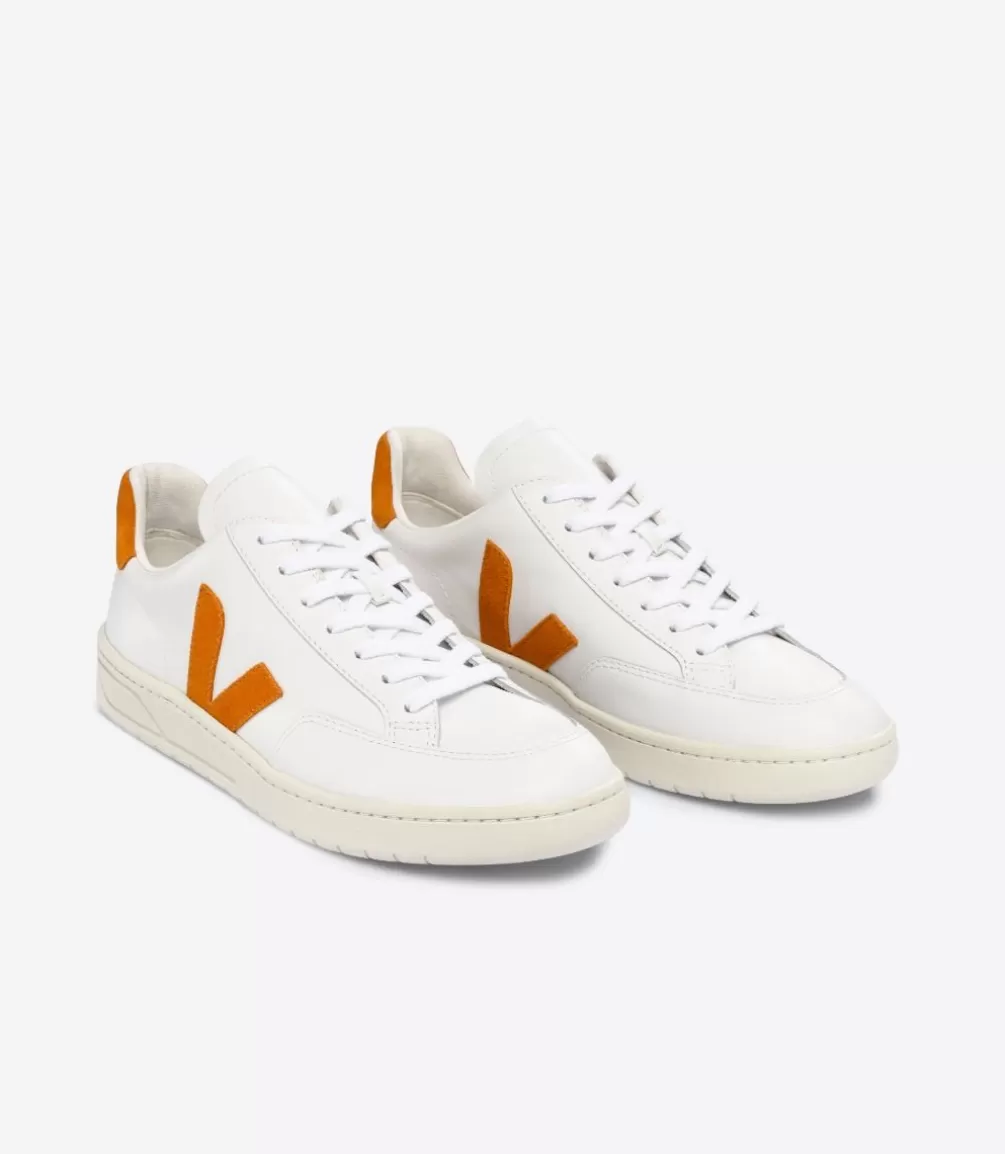 Women VEJA V-12 | V-12<V-12 LEATHER WHITE PUMPKIN