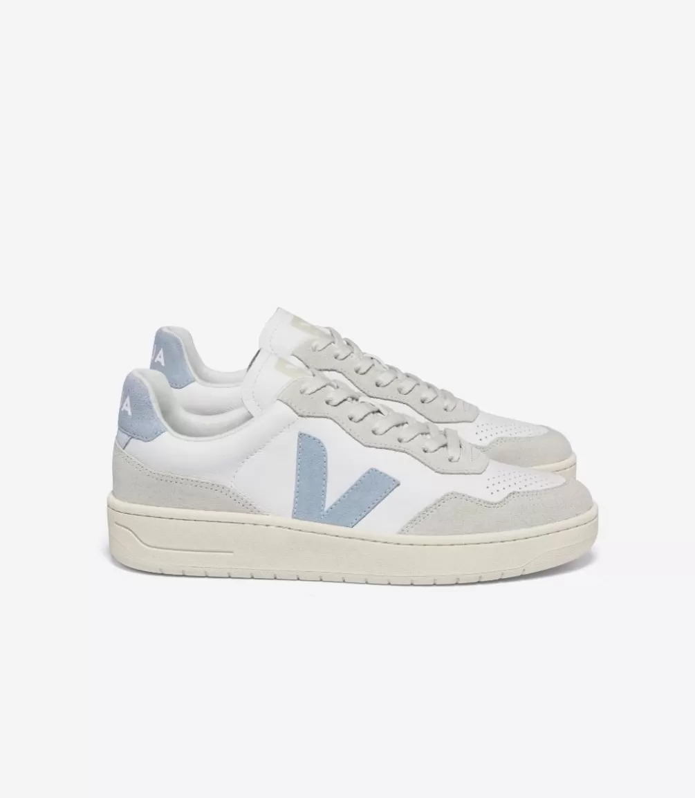 Women VEJA V-90 | V-90<V-90 LEATHER WHITE STEEL