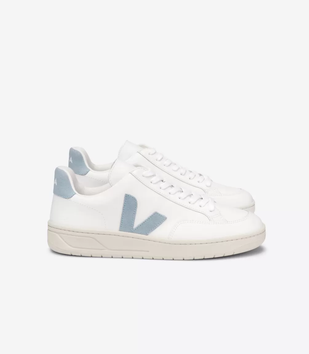 Women VEJA V-12 | V-12<V-12 LEATHER WHITE STEEL