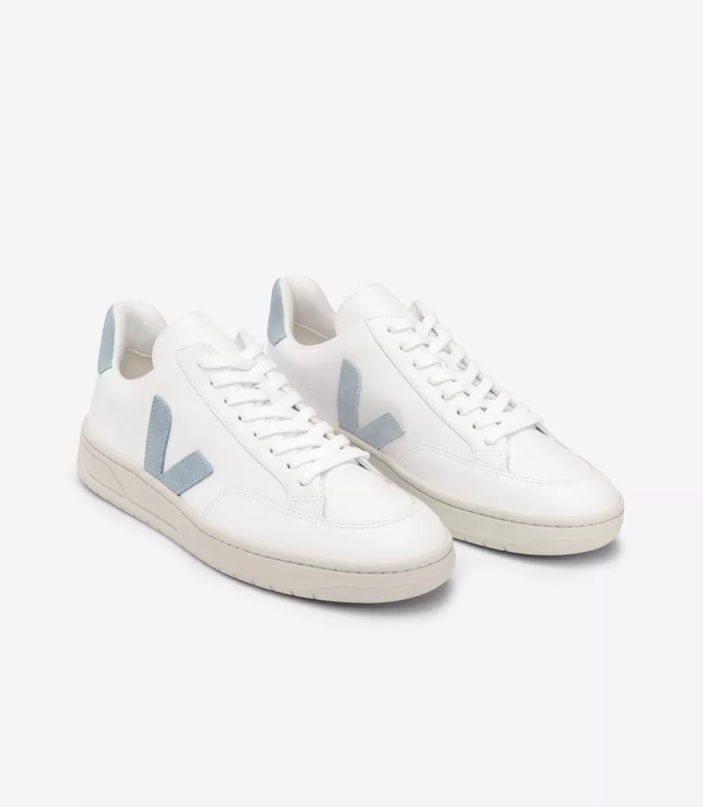 Women VEJA V-12 | V-12<V-12 LEATHER WHITE STEEL