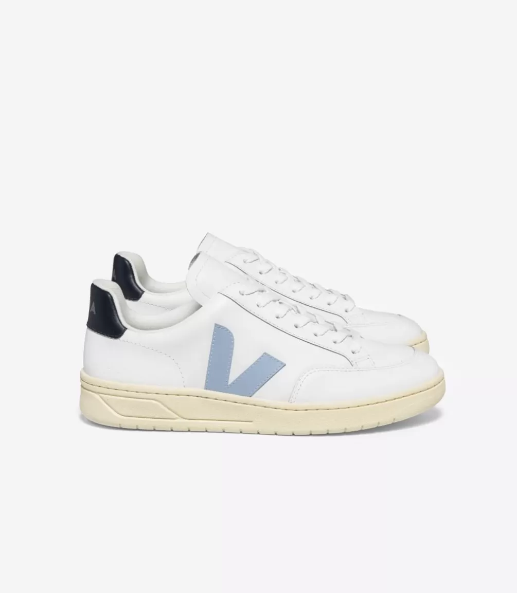 Women VEJA V-12 | V-12<V-12 LEATHER WHITE STEEL NAUTICO