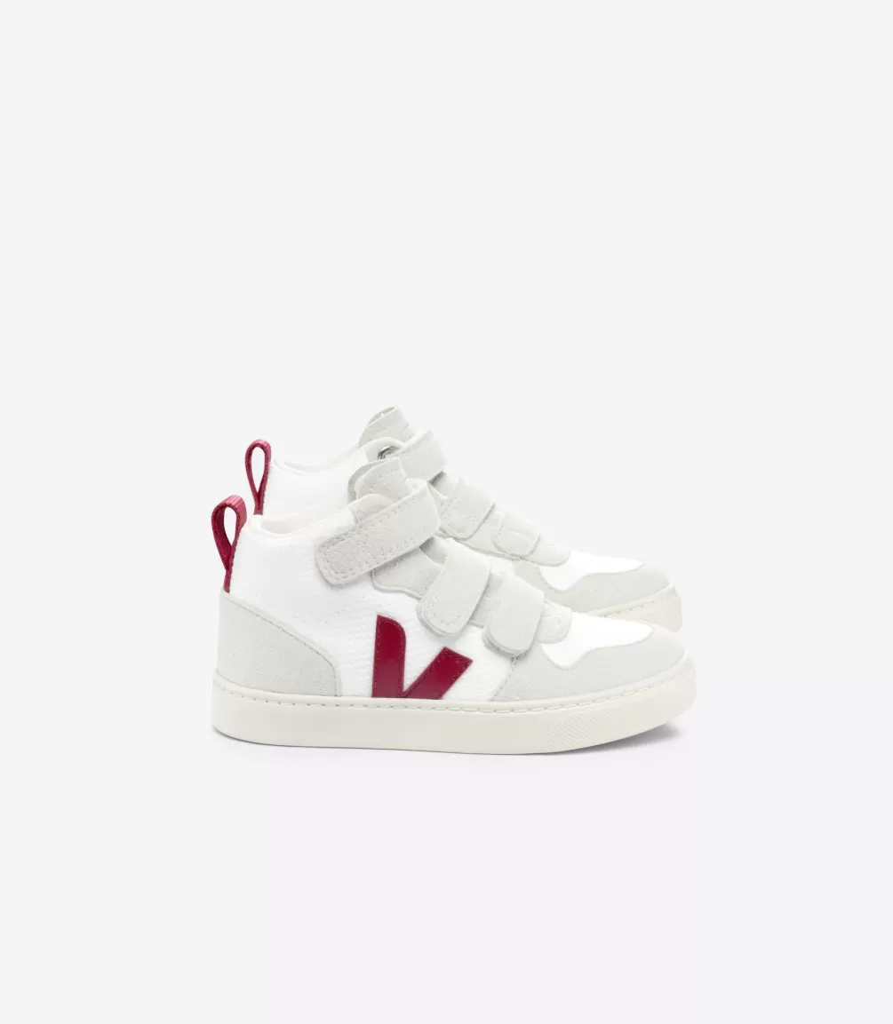 Kids VEJA Mid | V-10 Mid<V-10 MID B-MESH WHITE MARSALA