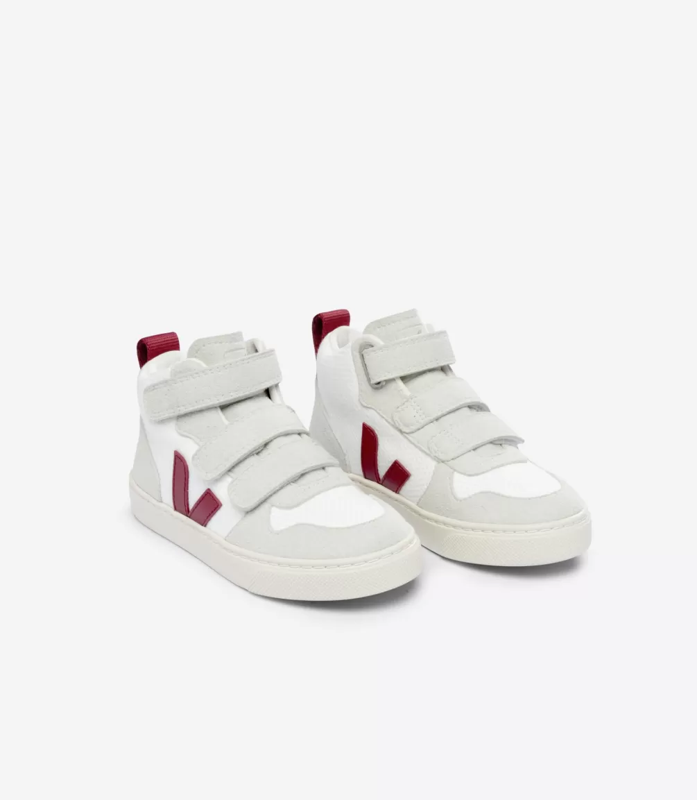 Kids VEJA Mid | V-10 Mid<V-10 MID B-MESH WHITE MARSALA