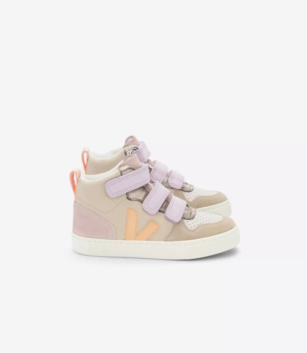 Kids VEJA Mid | V-10 Mid<V-10 MID SUEDE MULTICO ALMOND PEACH