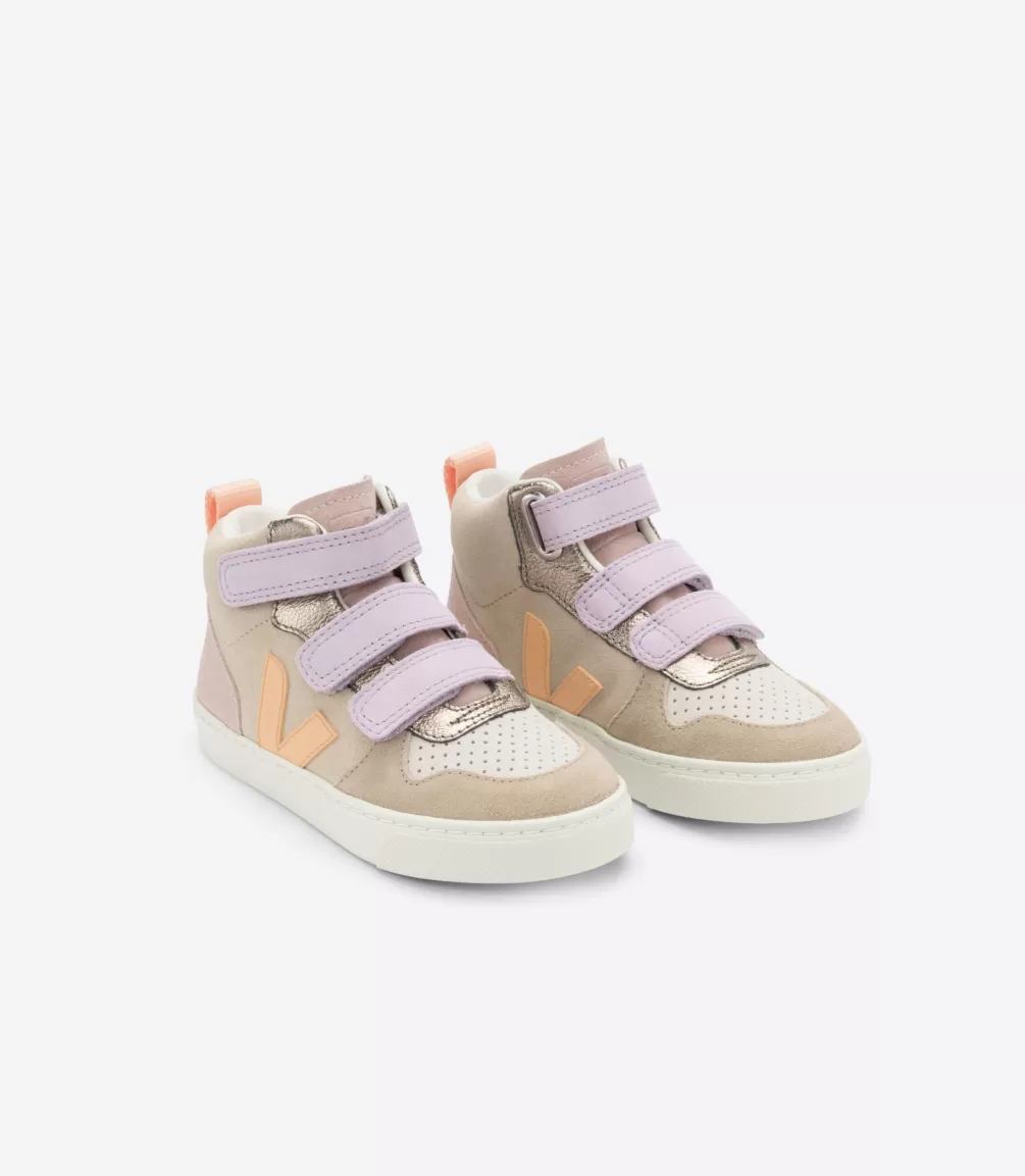 Kids VEJA Mid | V-10 Mid<V-10 MID SUEDE MULTICO ALMOND PEACH