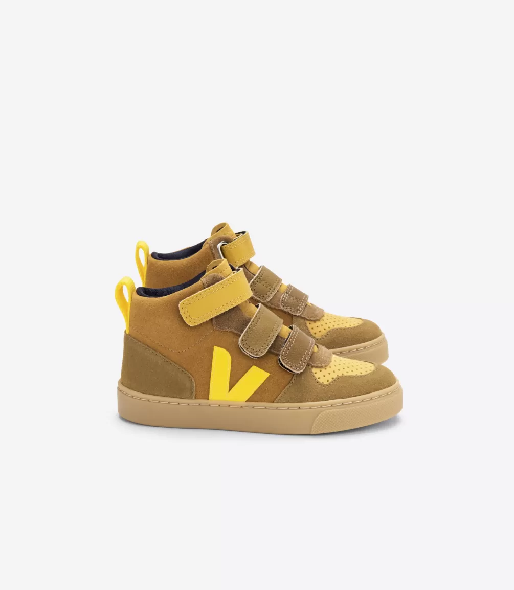 Kids VEJA Kids<V-10 MID SUEDE MULTICO CAMEL TONIC