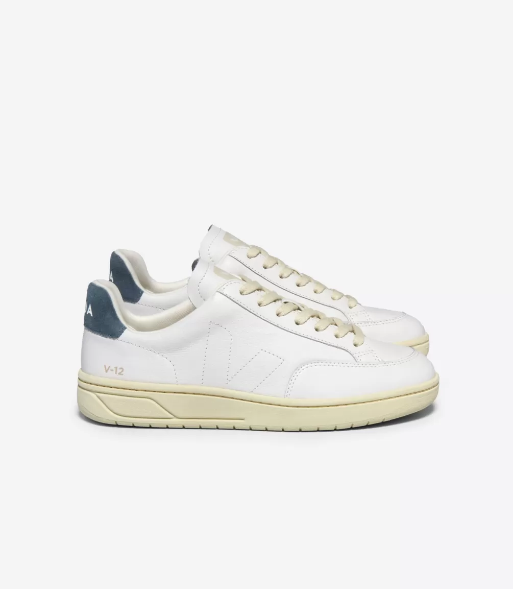 Women VEJA V-12 | V-12<V-12 STITCH LEATHER WHITE CALIFORNIA