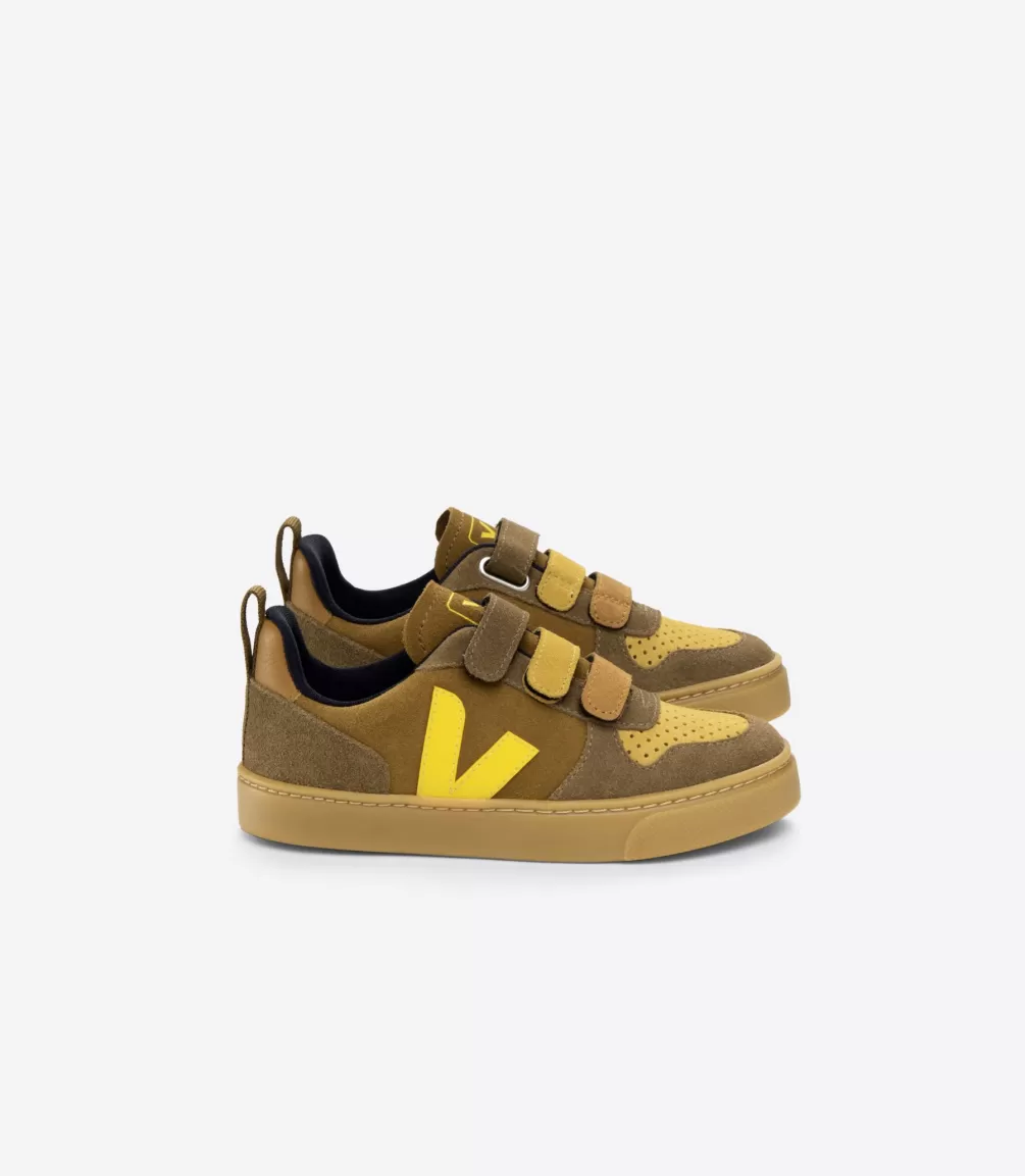 Kids VEJA V-10<V-10 SUEDE MULTICO CAMEL