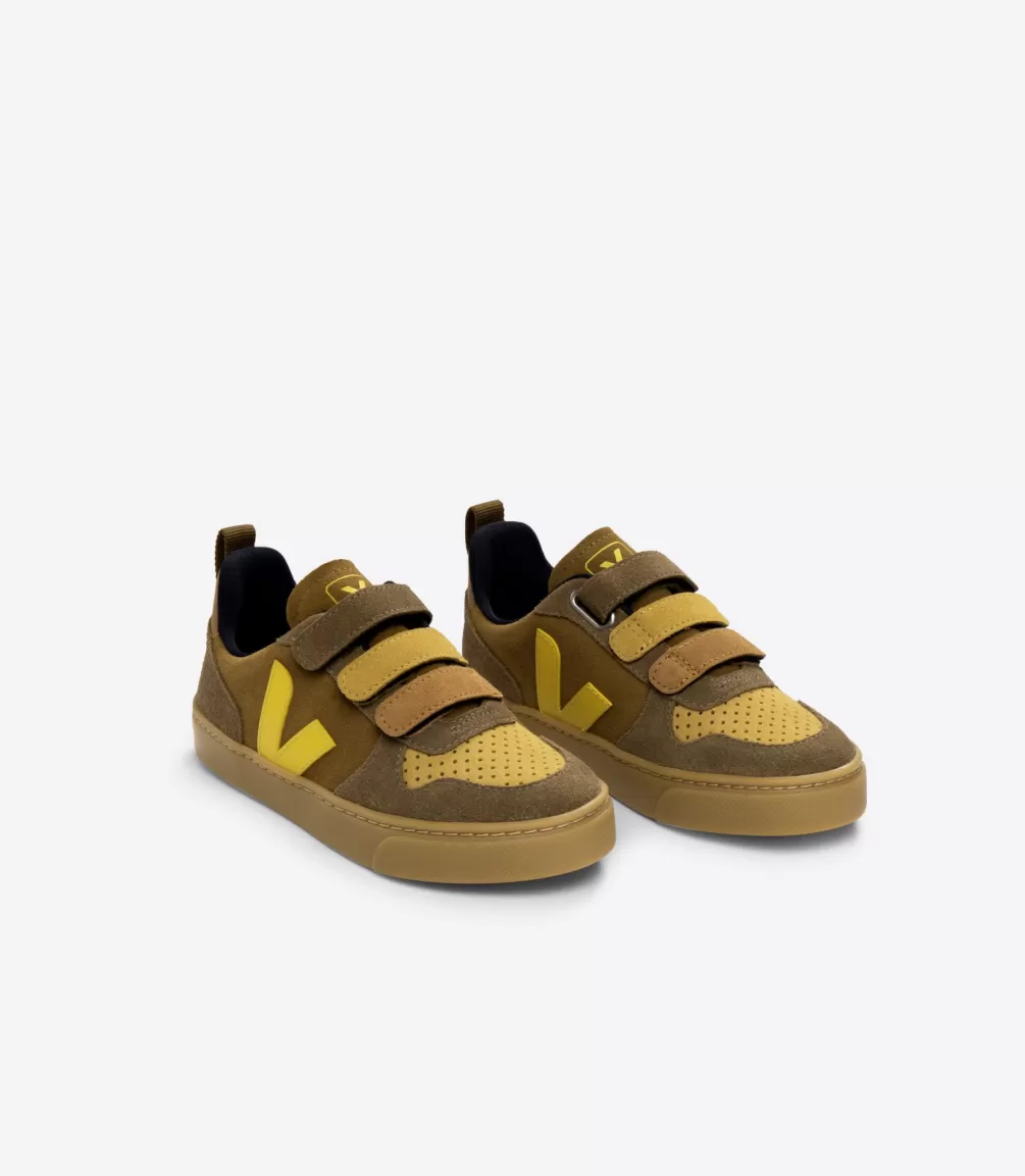 Kids VEJA V-10<V-10 SUEDE MULTICO CAMEL