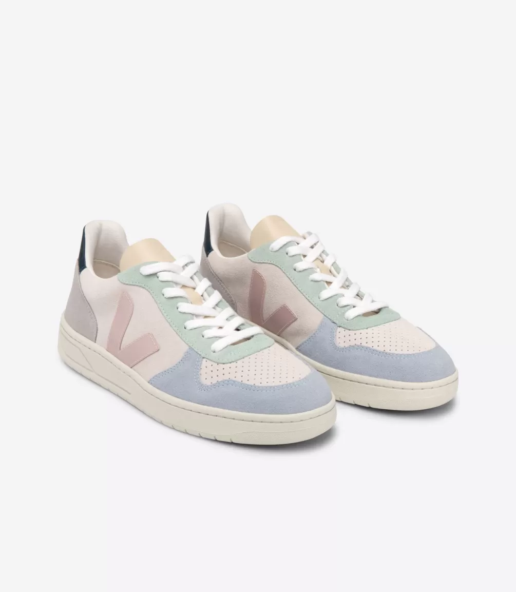 VEJA Adults<V-10 SUEDE MULTICO NATURAL BABE