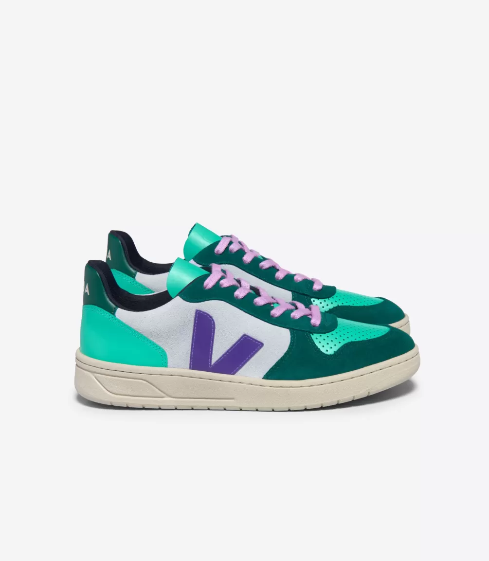 Women VEJA V-10 | V-10<V-10 SUEDE MULTICO SWAN PURPLE PIERRE