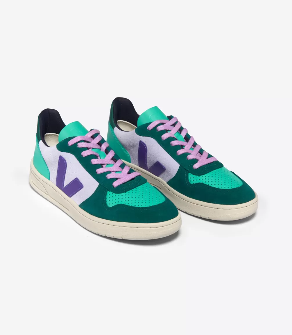 Women VEJA V-10 | V-10<V-10 SUEDE MULTICO SWAN PURPLE PIERRE